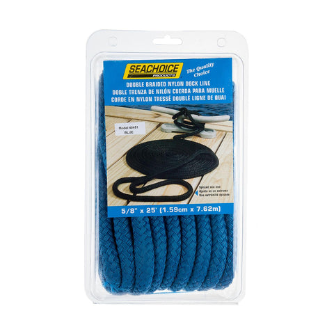 Seachoice DBL BRD DOCK LINE-BLU-5/8"X25'