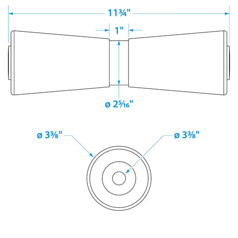 Seachoice HD KEEL ROLER-12 -5/8 ID(BULK