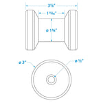 Seachoice SPOOL ROLLER-4 -1/2 ID(BULK)