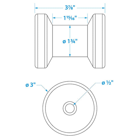 Seachoice SPOOL ROLLER-4 -1/2 ID(BULK)