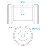 Seachoice SPOOL ROLLER-YLW-5 X 5/8