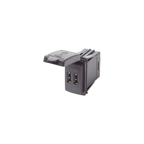 Blue Sea Systems DUAL USB 4.8A 12-24VDC SW MNT