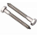 Lag Screw 3/8" x 5-1/2" ,18-8 Stainless lags