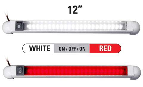 AMI 12 in. Rail Light LED White/Red