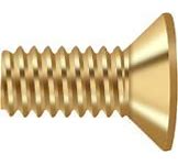 4/40 x 1/4 Slotted FH. Machine screw Brass