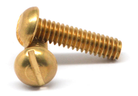 4/40 X 3/8 SLOT ROUND HD. MACHINE SCREW BRASS