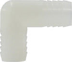 Midland Nylon 1/4" Hose Barb to Hose Barb Union Elbow