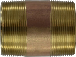 Midland Red Brass 2 x 3 Seamless Nipple