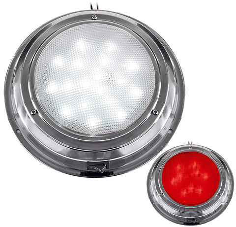 AMI 7" Dome Nav. SS White/Red LED